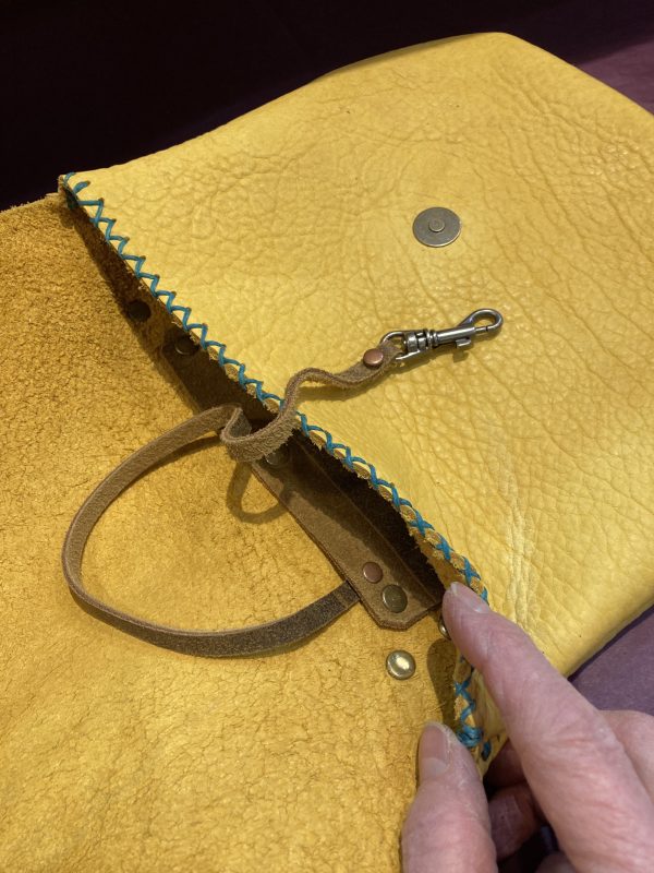 Golden Buffalo Skin Bag No. 2 - Image 7